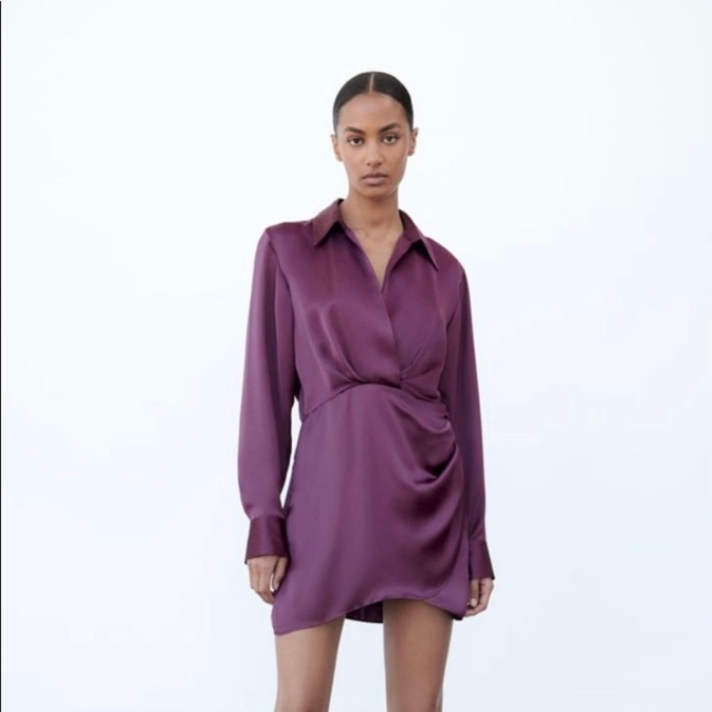 Purple Satin Zara mini dress